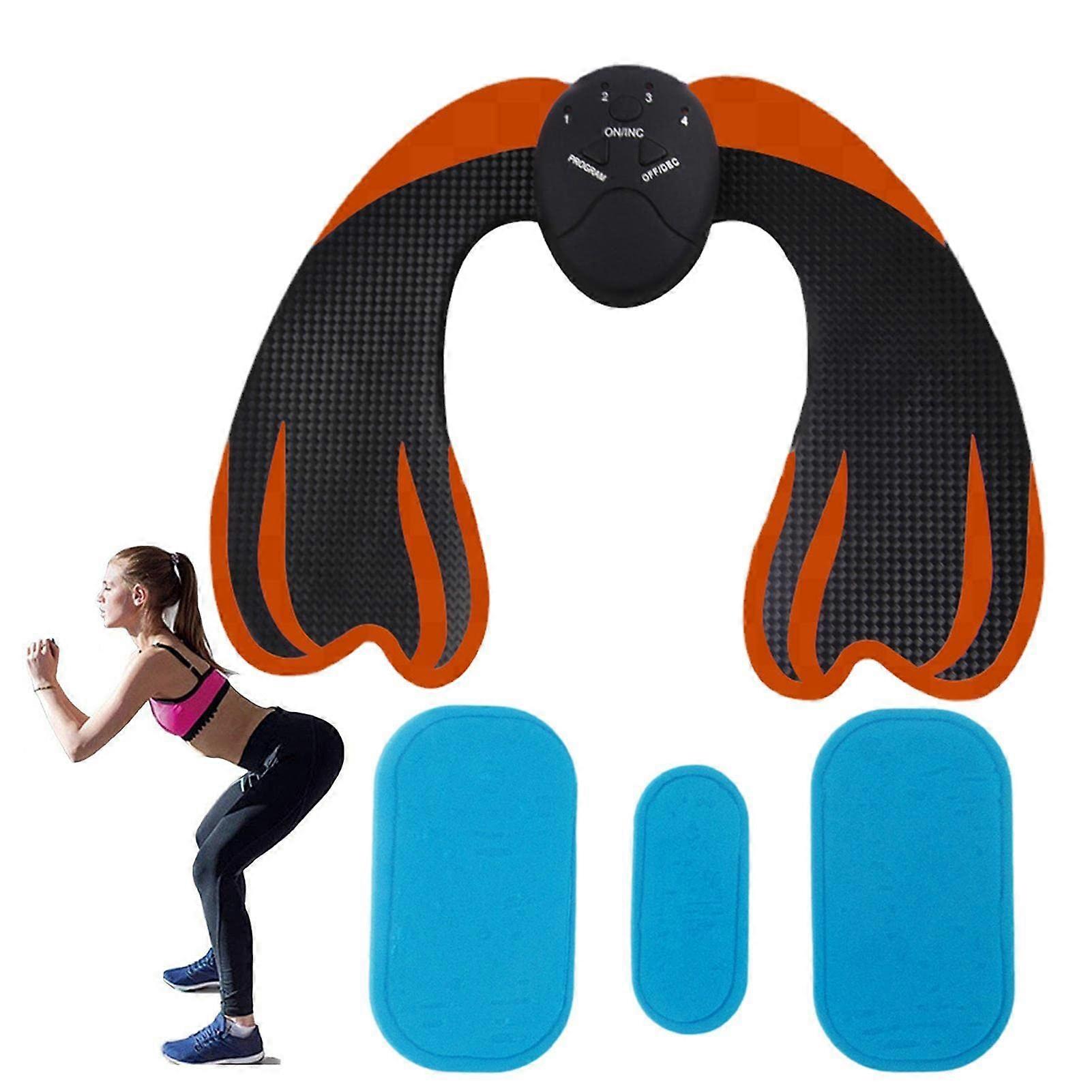 Hips Trainer UShaped Toner And Lifter Electric Stimulation Device For Hip Muscles Training And Relaxation Black Orange