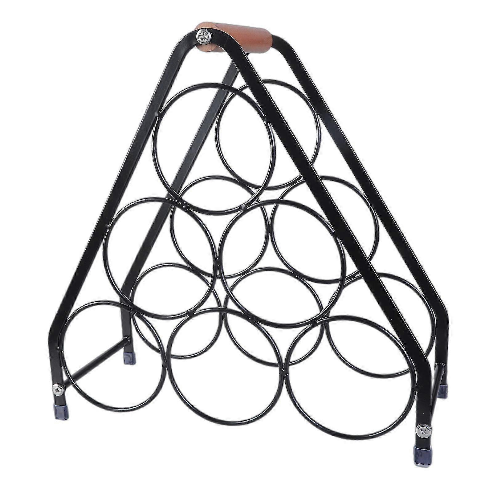 Wine Rack Bottle Display Shelf with Elegant Handle and Antislip Bottom Cabinet Organizers for Kitchen or Cabinets Gold Cs