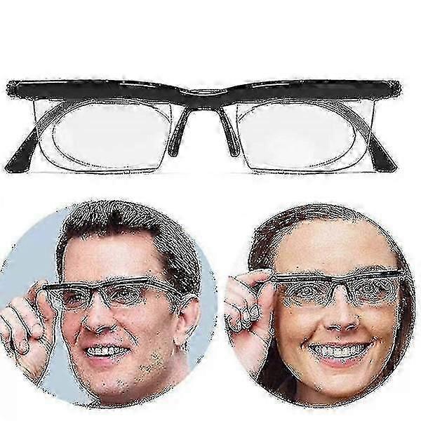 Adjustable Dial Glasses, Clear Vision -6d To +3d Adjustable Focus Distance Reading Glasses Cs fast