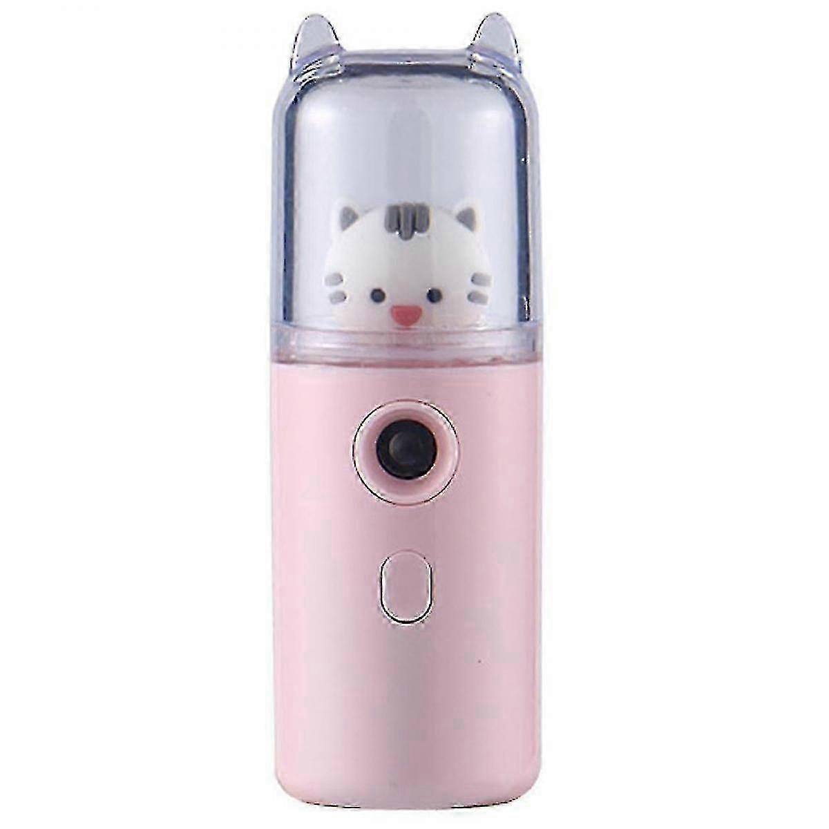 Portable Face Steamer Mini Cartoon Cute Girl Face Mister Facial Steamer Portable Nano Mist Sprayer