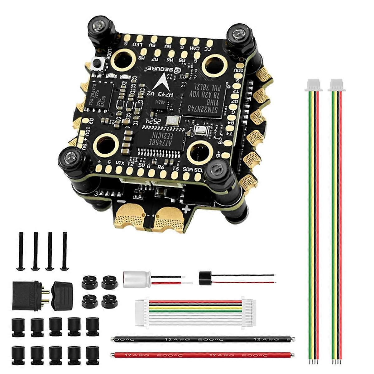 Flight Controller Stack FPV FC Stack 30x30 with 4-In-1 70A ESC BLHeli-32 for FPV Drone Racing Freestyle Quadcopter