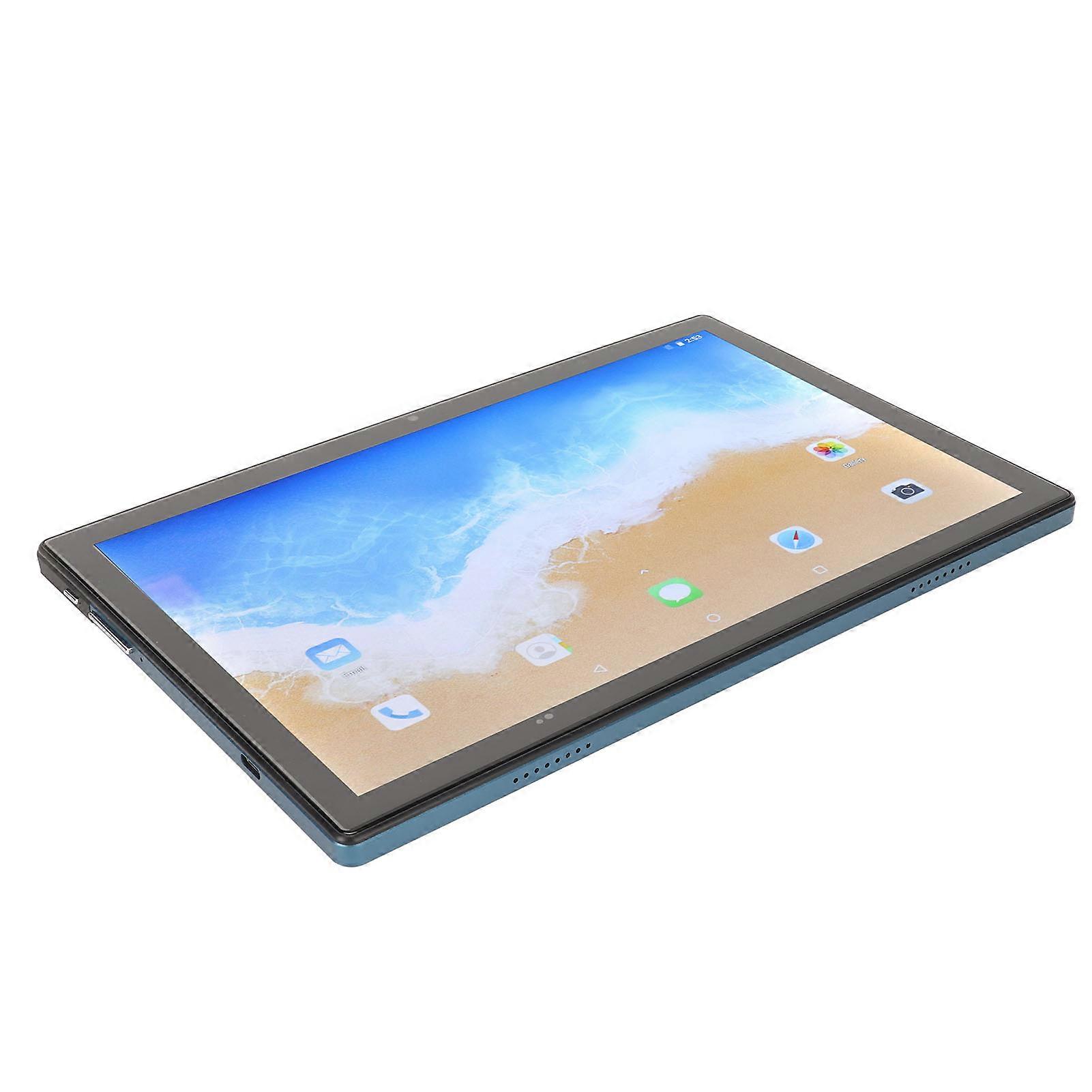 10 Inch Android 12 Tablet 8GB RAM 256GB ROM Blue US Plug