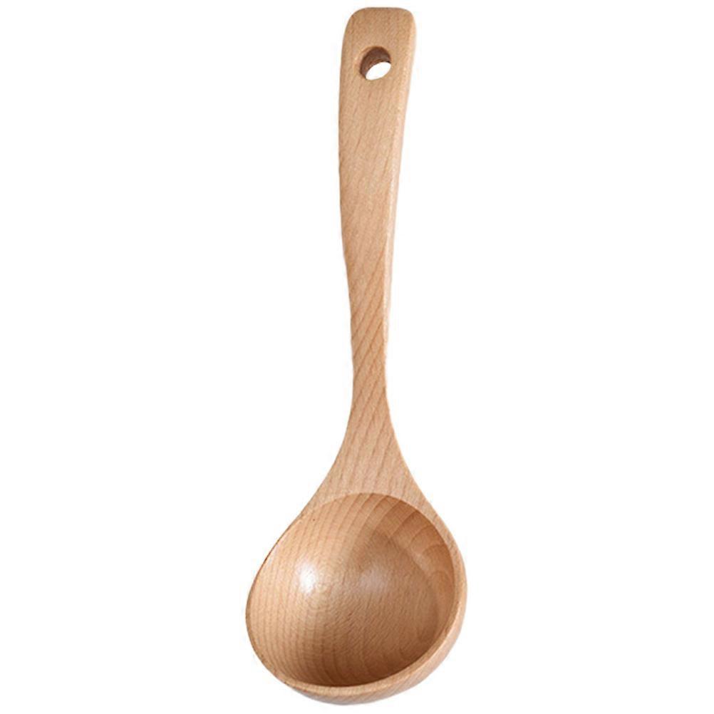 1Pc Fashionable Wooden Soup Spoon for Home Large Size