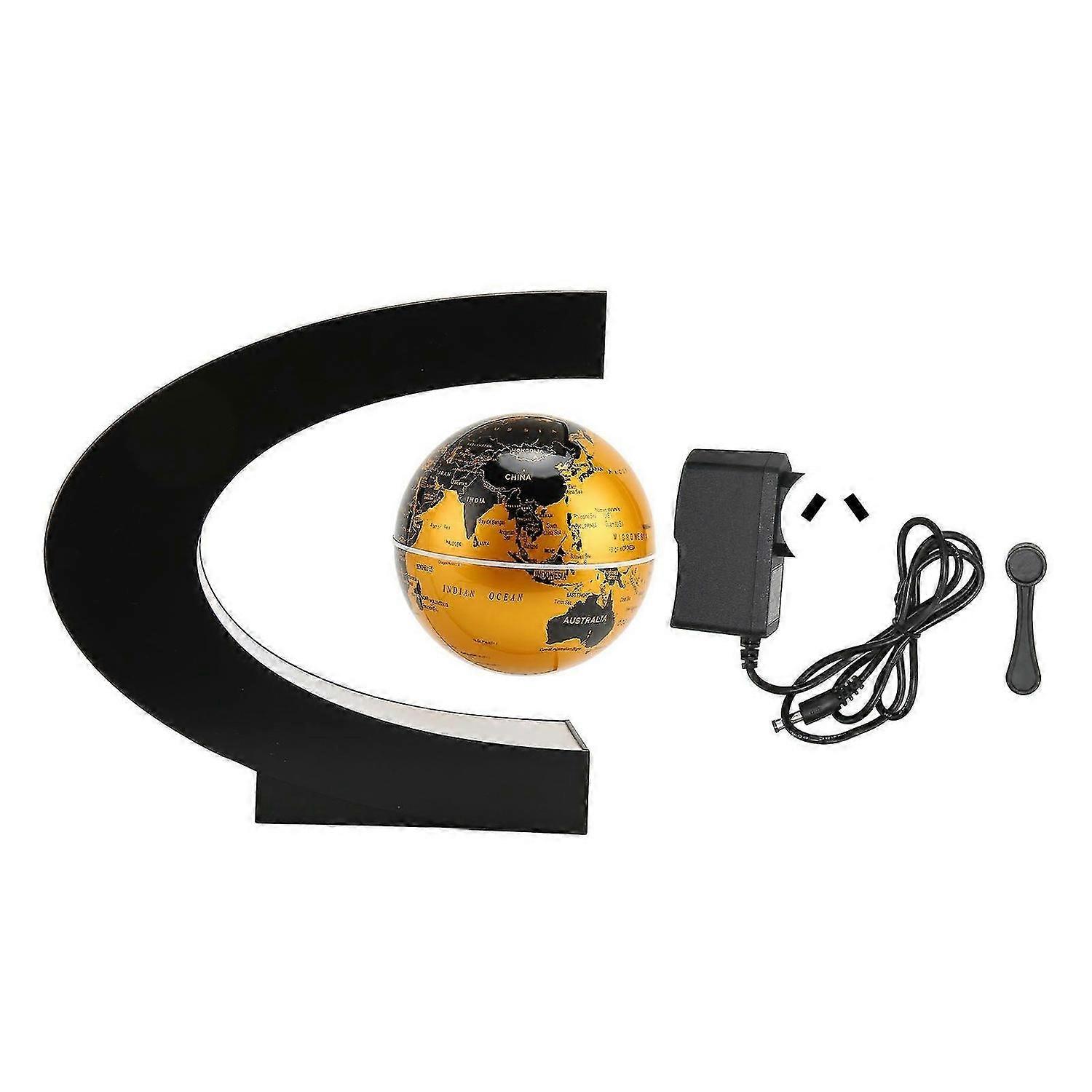 2025 Latest Model Magnetic Levitation Globe Golden Built in LED Frosted