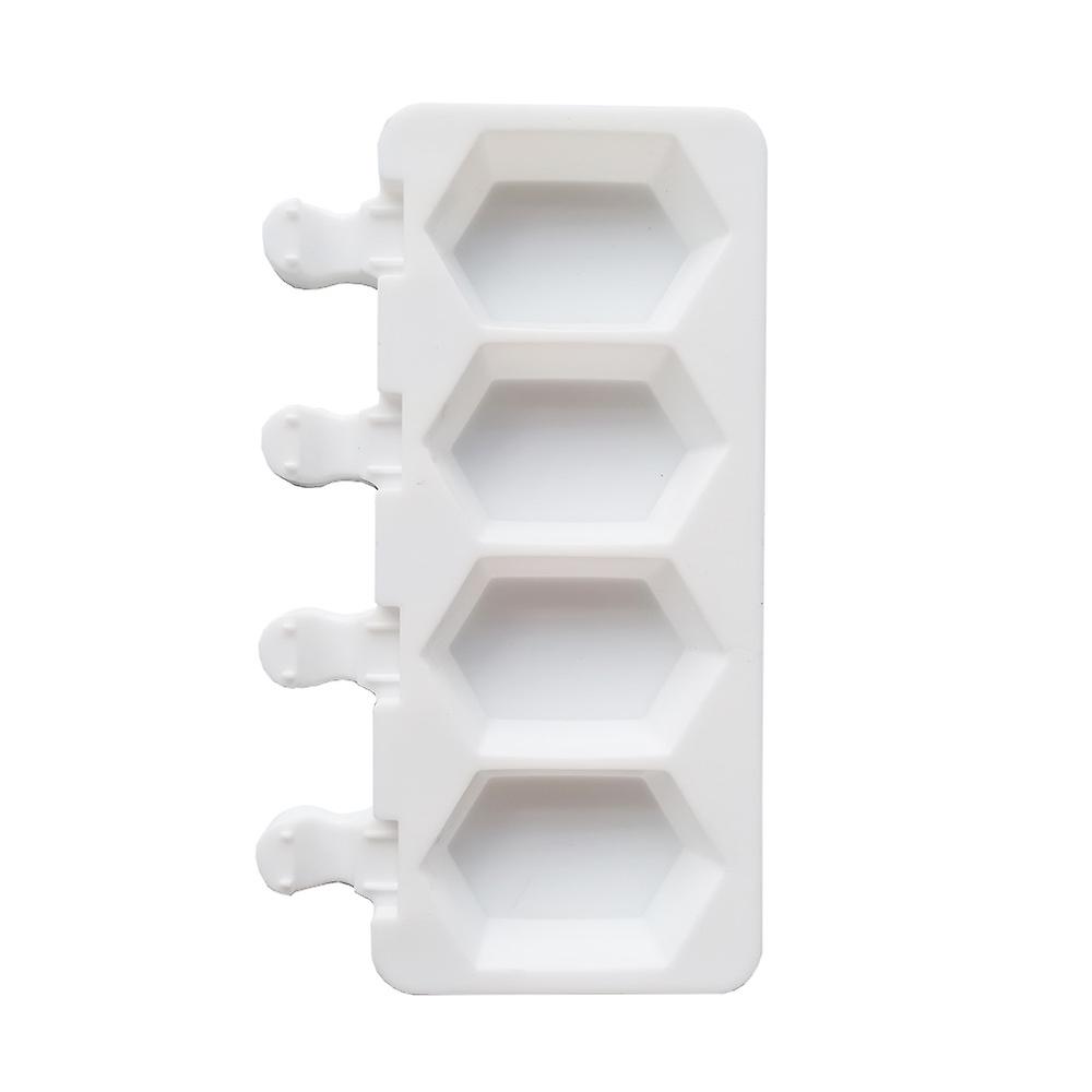 4 Holes 6 Side Gems Ice Cream Molds Popsicle Silicone