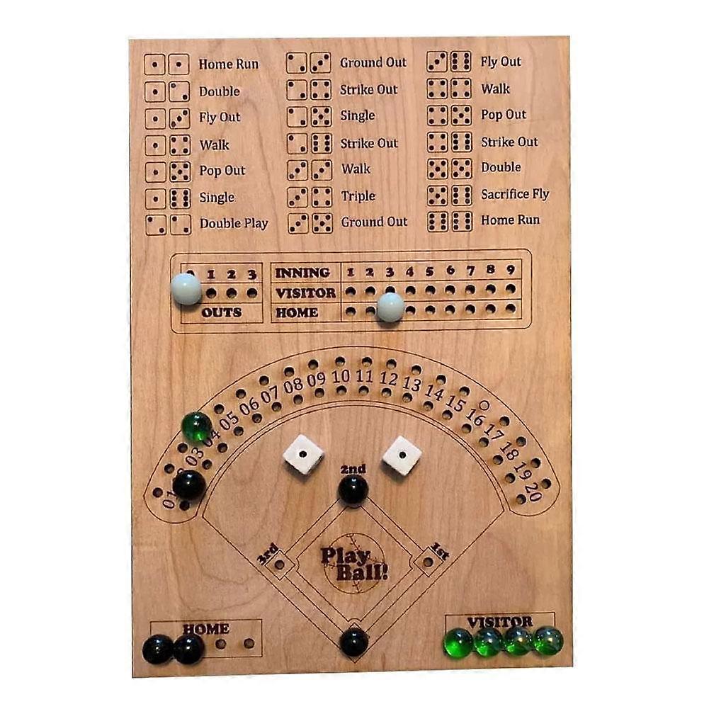 Baseball Dice Board Game Dice And Marbles Board Game Baseball Gameboard