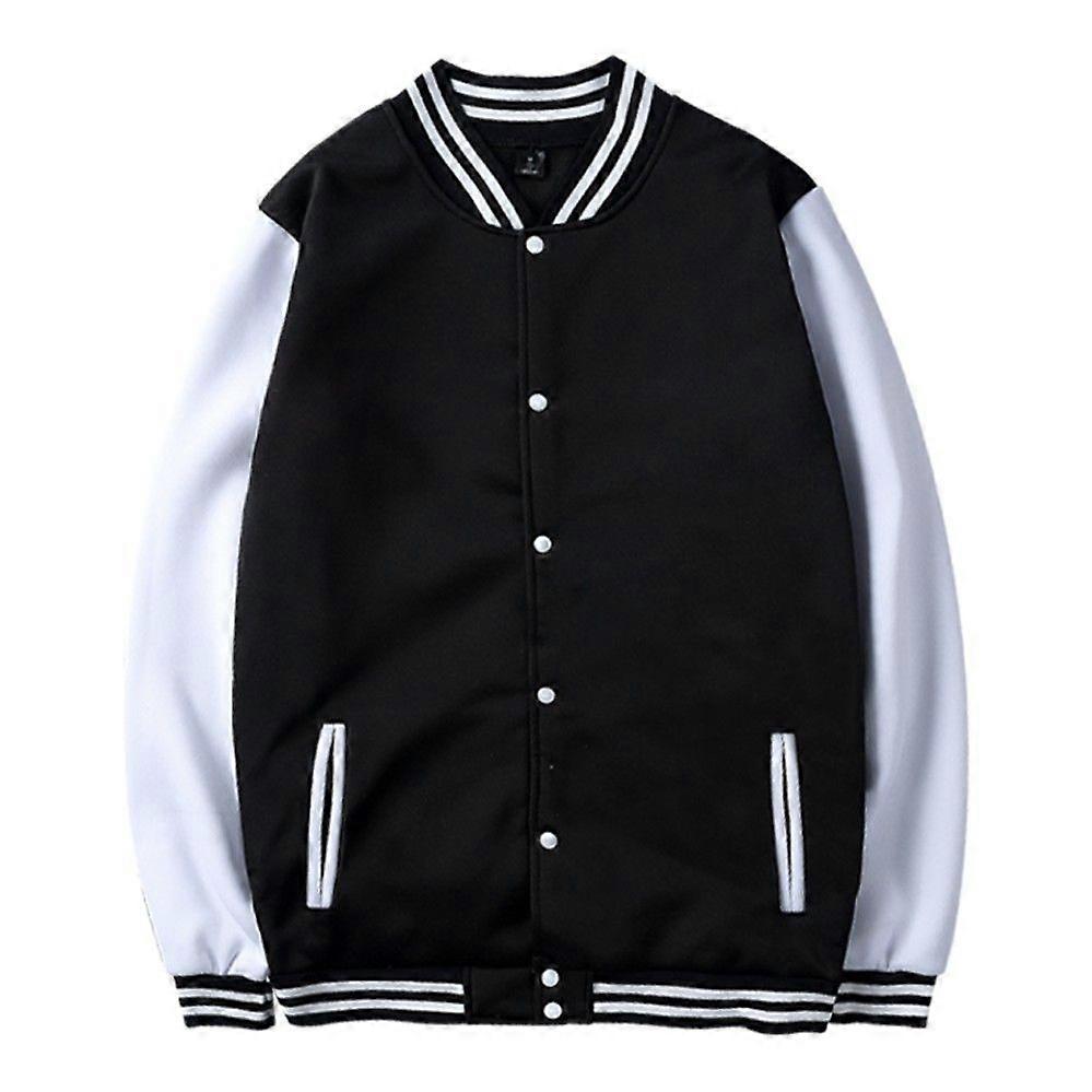 Solid Color Baseball Uniform Men's Blank Baseball Uniform Couple's Baseball Uniform Jacket