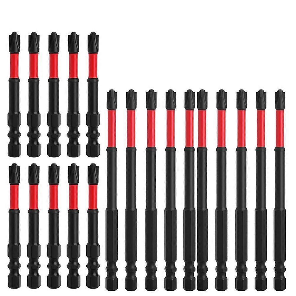 20PCS FPH2 Impact Screwdriver Bit Set - 65mm & 110mm Slotted Heads 1/4 Inch Hex Shank, Screw Driver Drill Bits