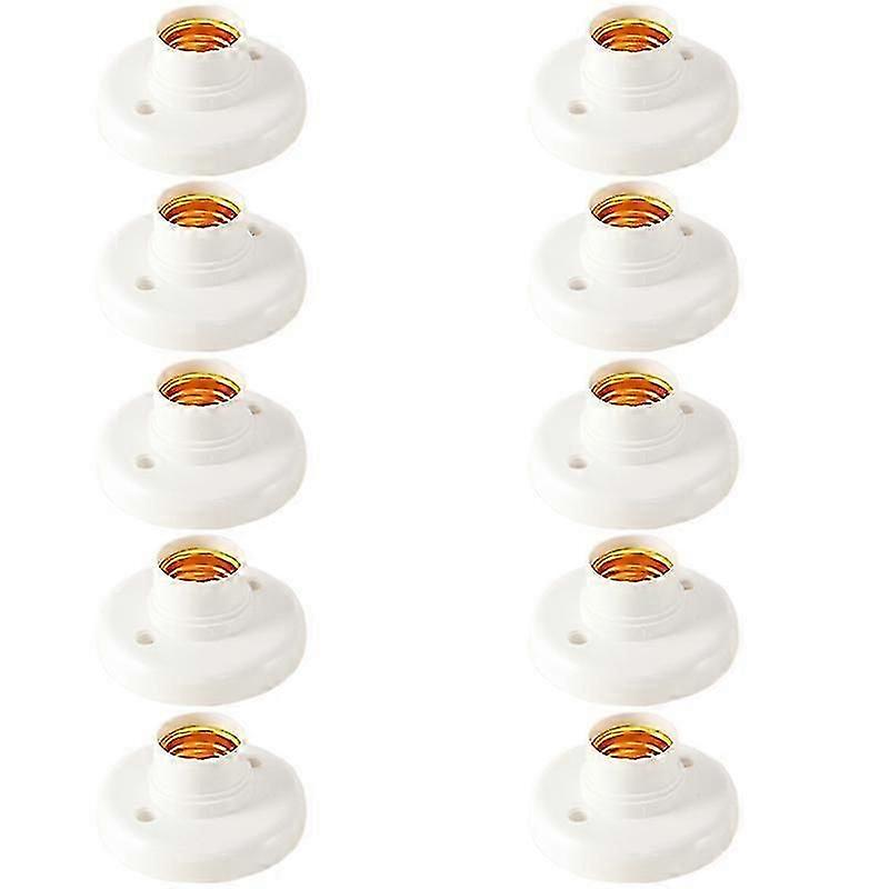 10 stuks E27 Plastic Schroef Lamp Houder Ronde Lamp Houder Lamp Socket Houder Adapter