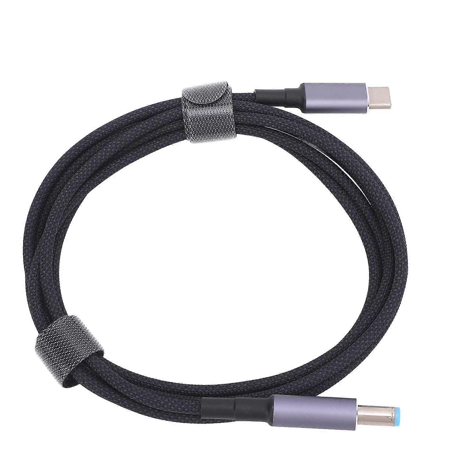 Rectangular Satellite Type C to DC Power Cable 140W 1.8m Nylon