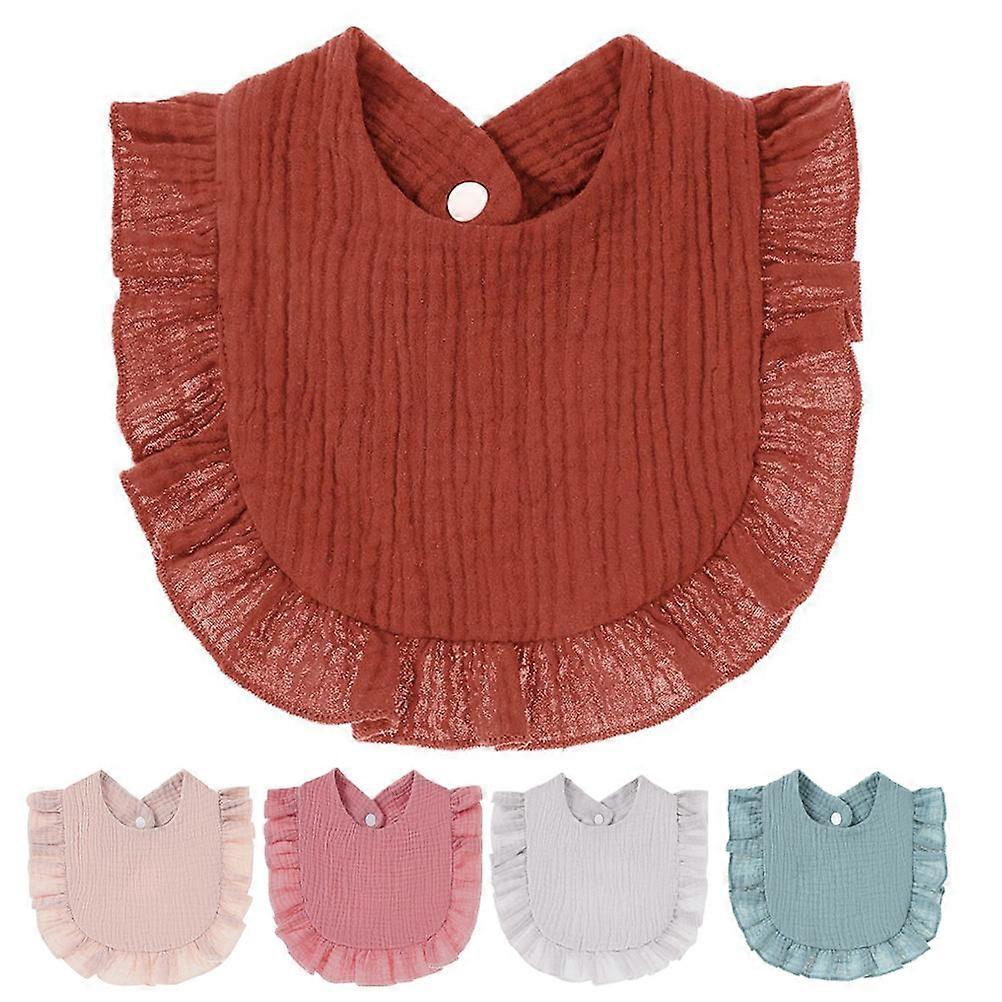 Baby Bibs Cotton Drooling Bibs for Feeding 5Pcs Assorted Color Bandana