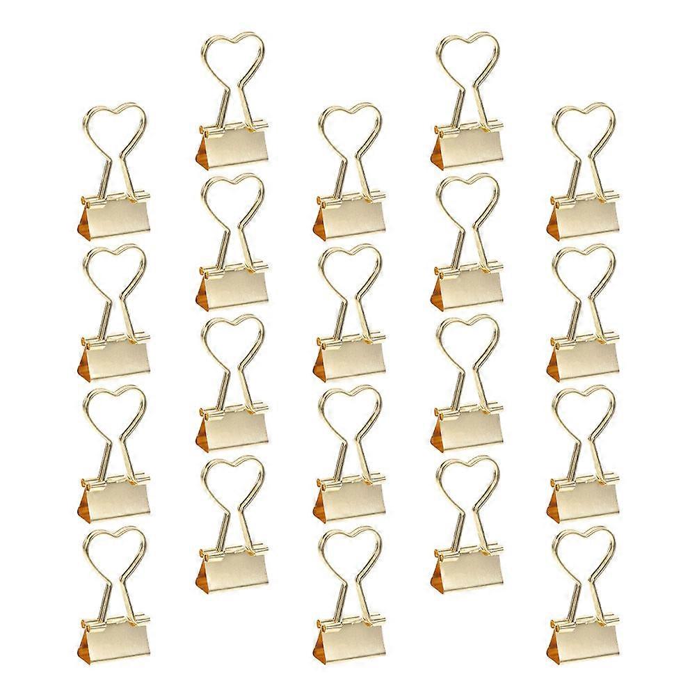 Golden Metal Long Tail Binder Clips for Journaling 20Pcs