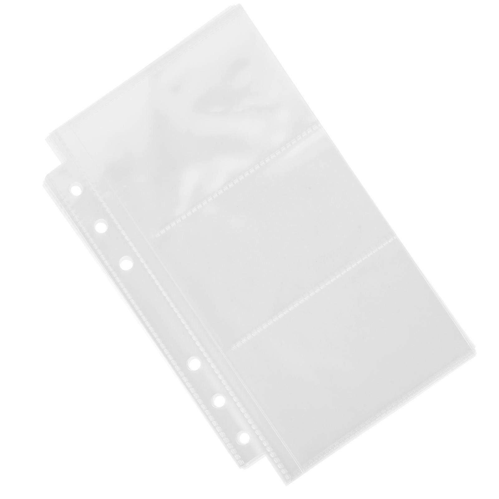 Binder Photo Sleeves Photo Album Refill Transparent Pvc for Archiving Photography Enthusiasts 5 Sets