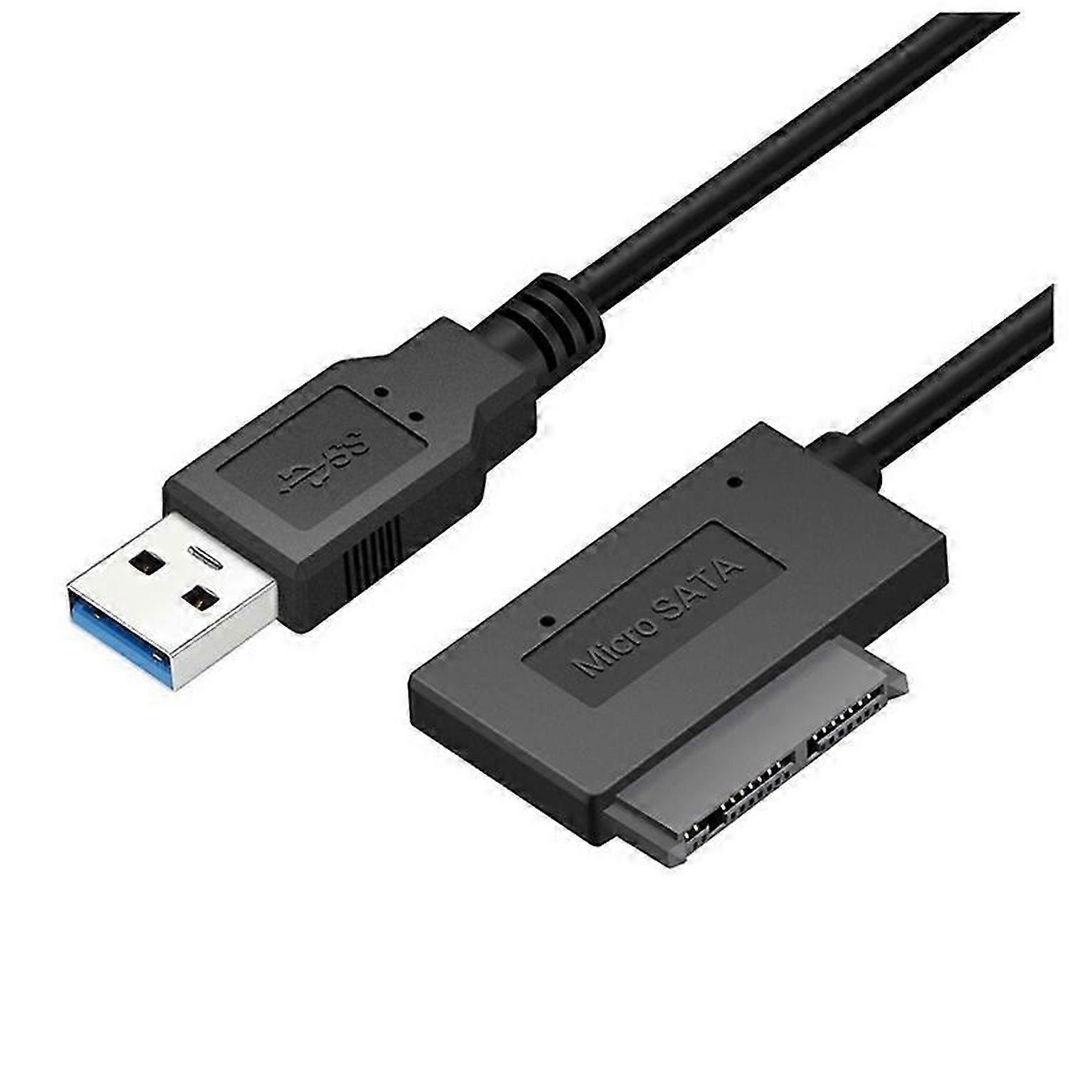 USB 3.0 to Micro-SATA Adapter Cable for 1.8Inch HDD SSD Converter Cord USB3.0 to 16Pin Msata 7+9 Pin
