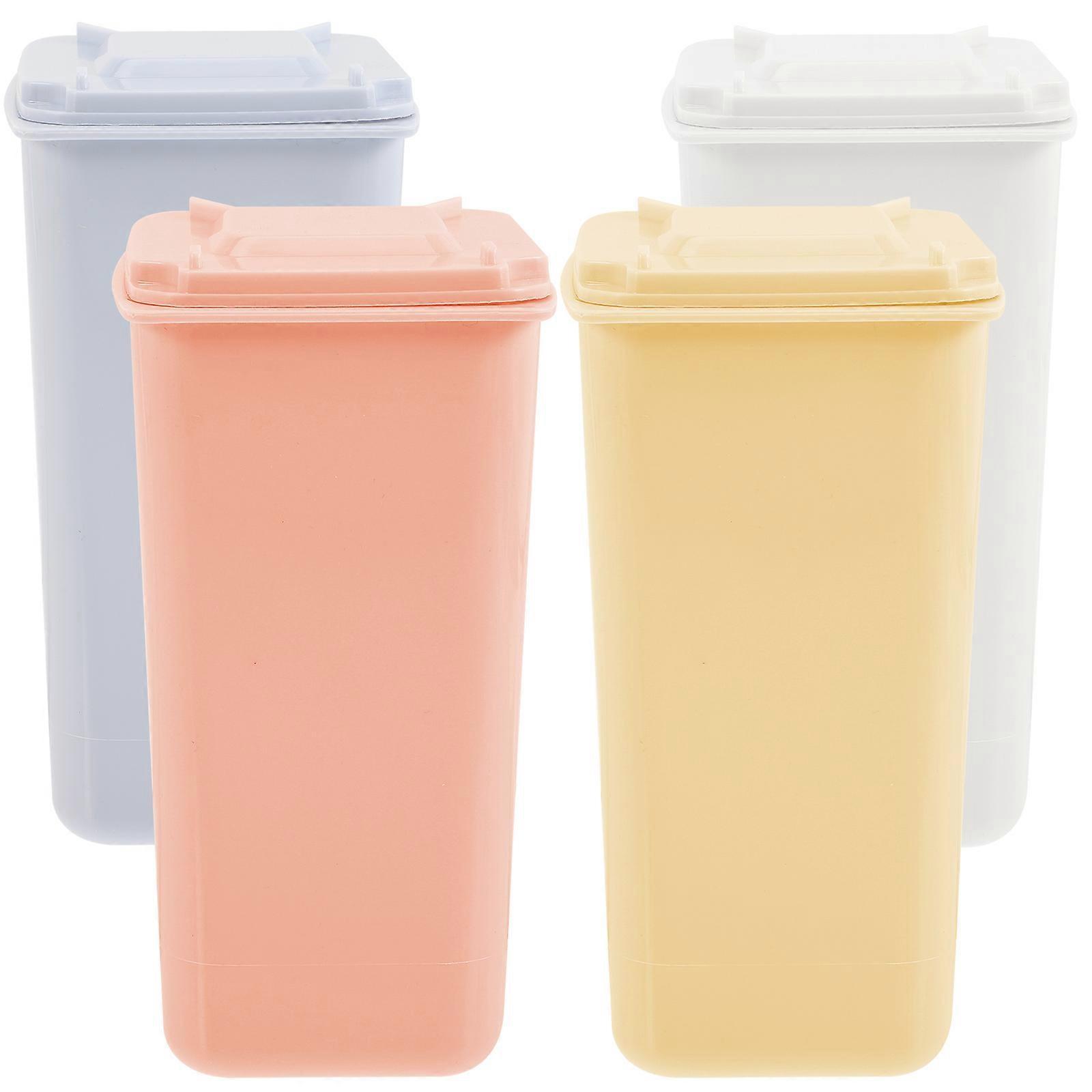 Mini Trash Can Desktop Clamshell for Storage Use 12Pcs Assorted Color