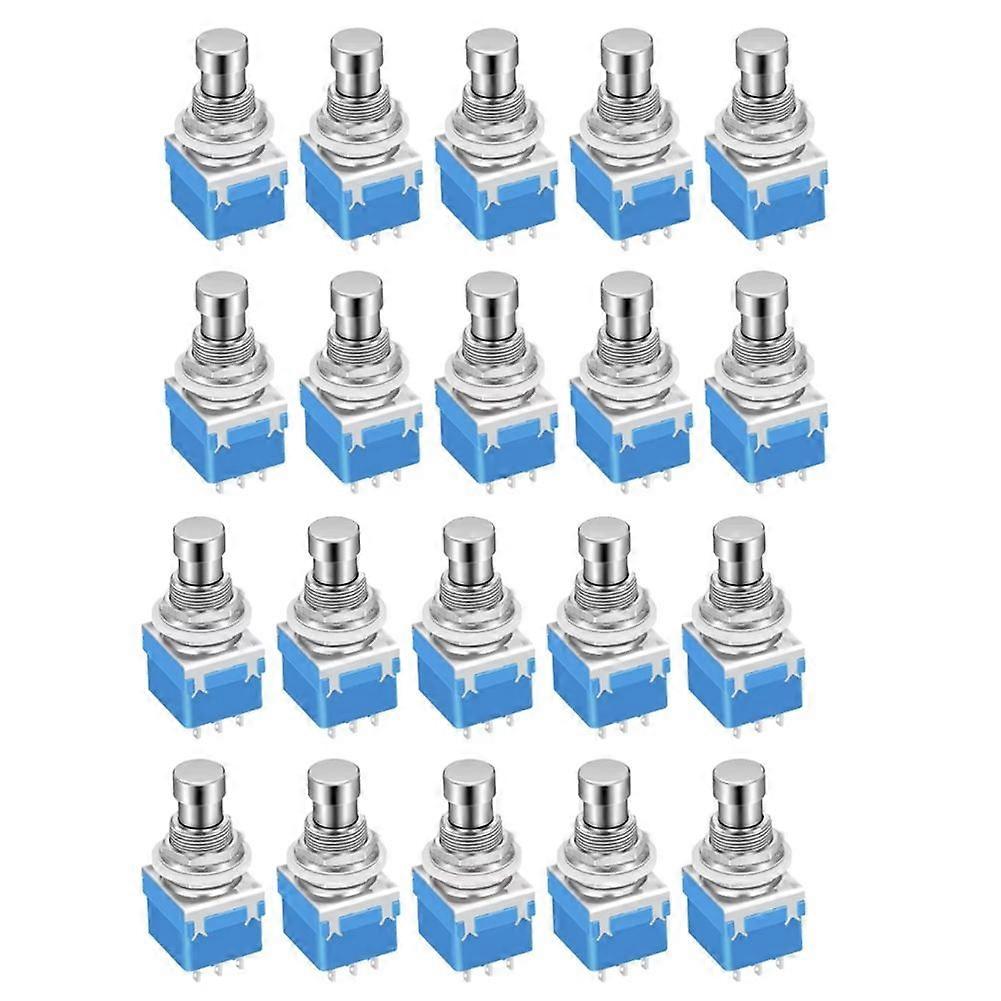 20PCS Momentary Guitar Effect Pedal 3PDT Fußschalter 9 Pin Latching Stomp Push Button Fußschalter Tru