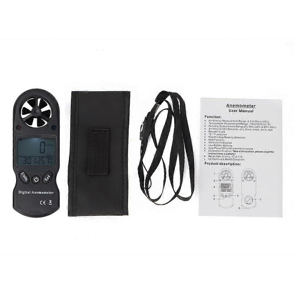 TL-300 3-in 1 Mini Handheld Multifunction Digital Thermometer Hygrometer Anemometer
