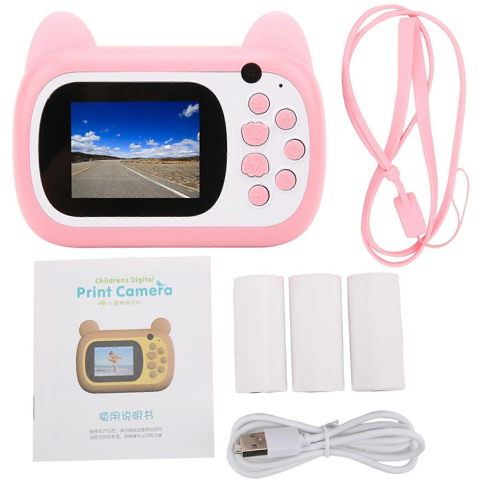 1080P HD Children Mini Cute Digital Camera 2.4 Inch Instant Print 24MP Dual Cameras Toys