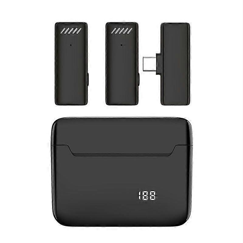 USB-C/Type-C Interface Wireless Lavalier Noise Canceling Microphone