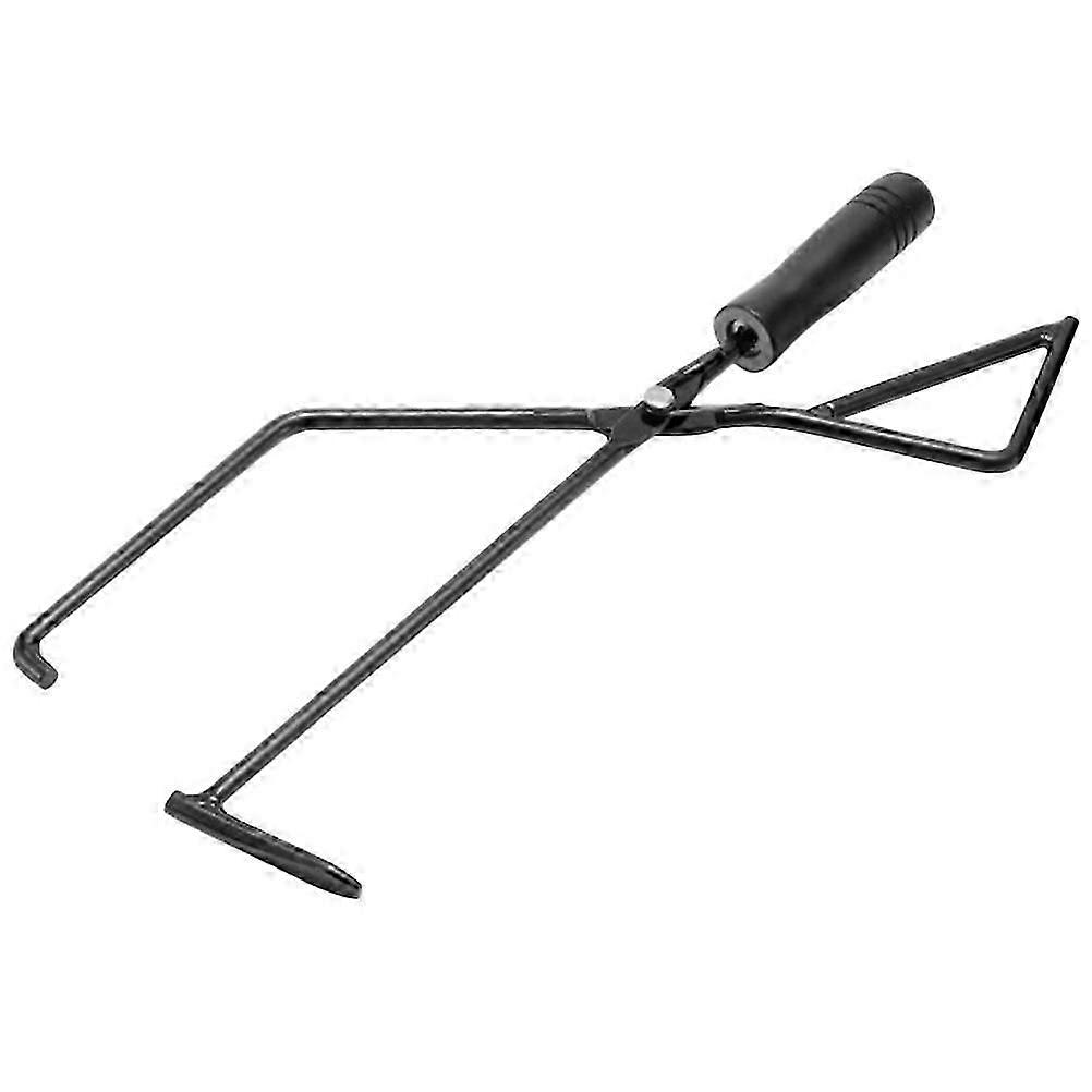 Charcoal Clip Fireplace Tongs for Camping Use with Handle Black