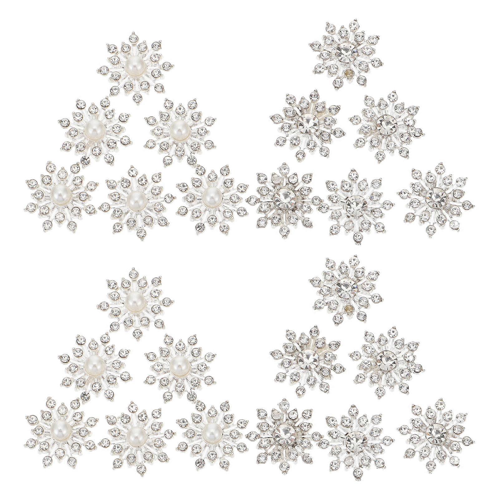 Snowflake Embellishments DIY Craft Accessories for Home Use 100Pcs