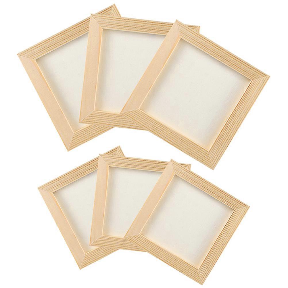 Clay Blank Wood Frame for DIY Crafting with 30Pcs Wooden Picture Frames