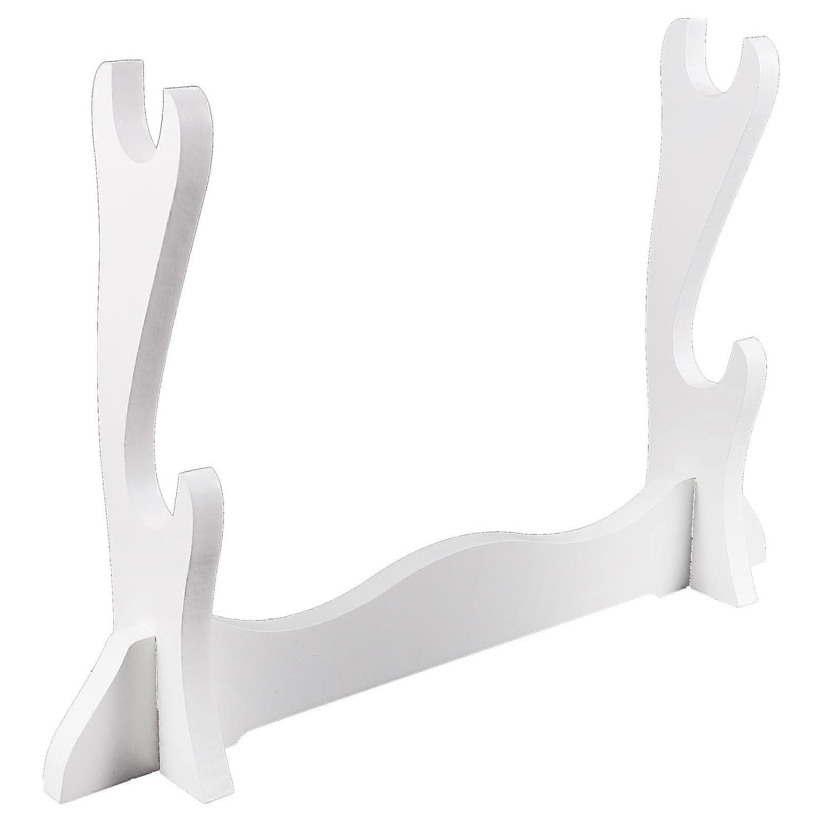 Sword Holder Wood Display Rack for Decoration 3Pcs Durable Sword Stand White