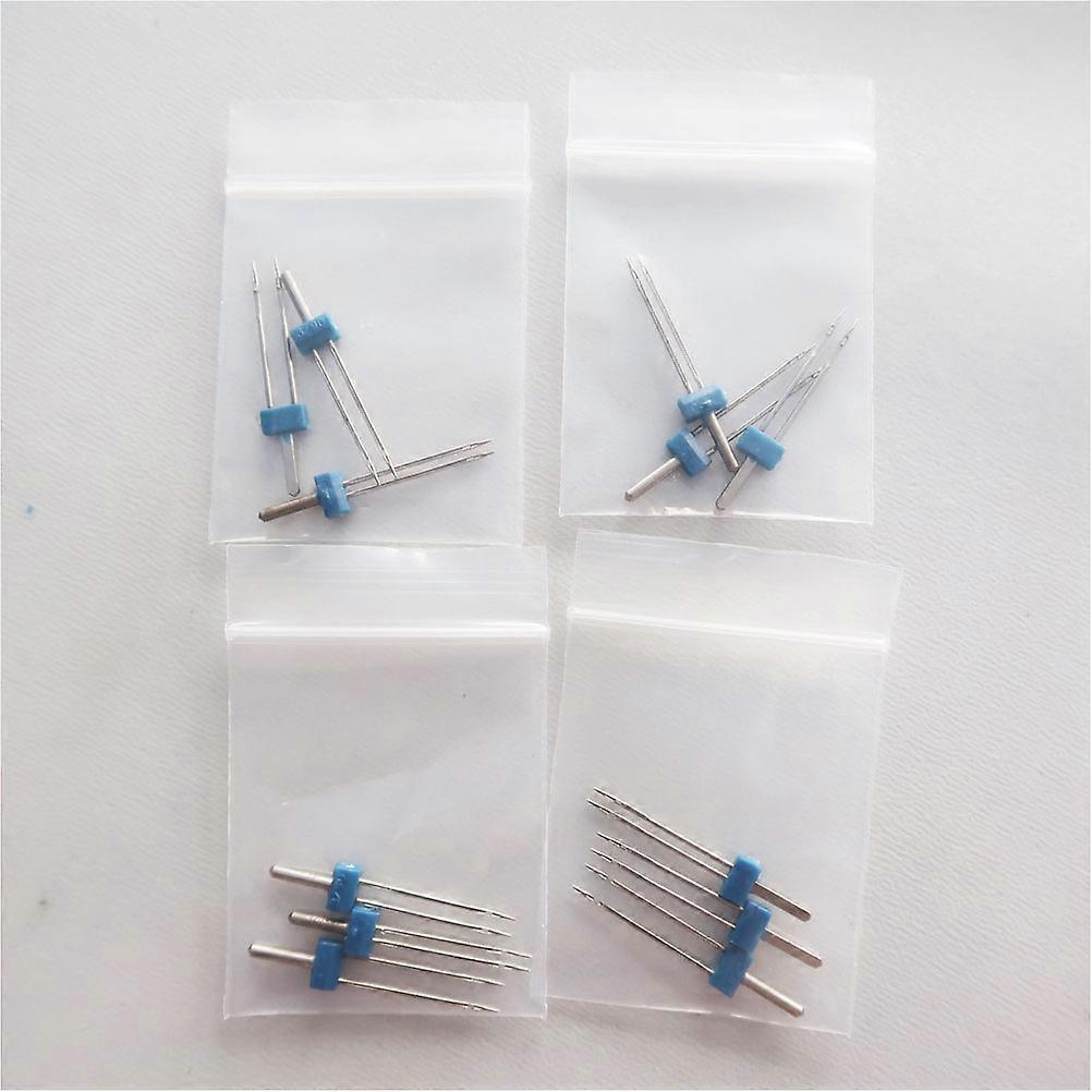 Sewing Machine Needles Double Needles 12Pcs Kit for Home Use Grey Color