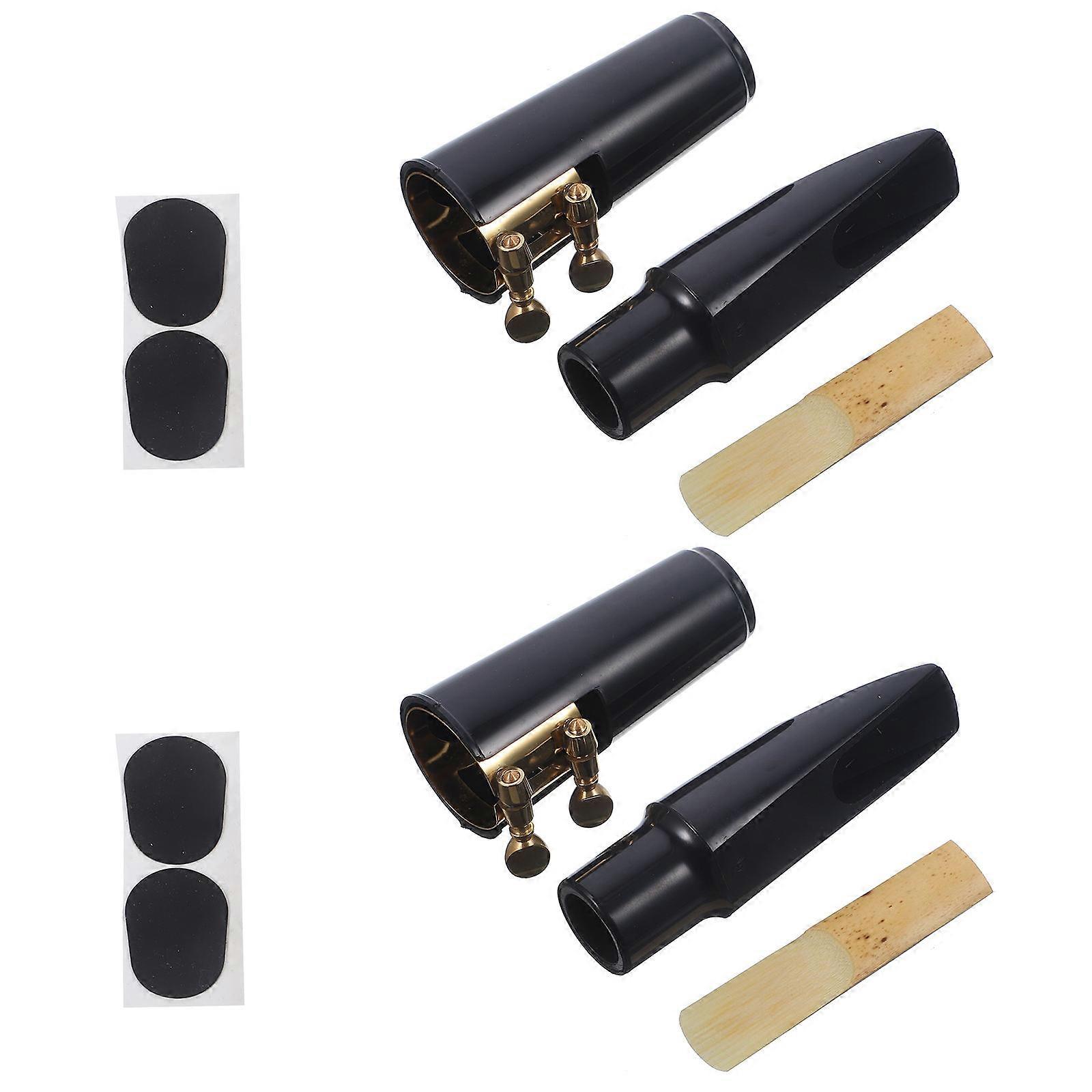 Saxophone Mouthpiece Kit Alto Sax with Cap for Wind Instruments 4Sets