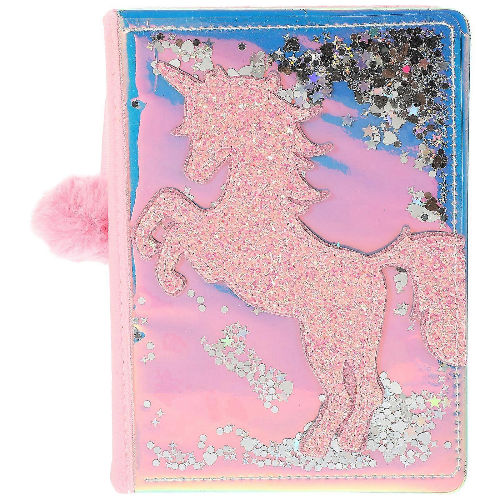 Lovely Fluffy Notebook Girls Writing Notebook Delicate Cartoon Unicorn Note Book Small Diary Book