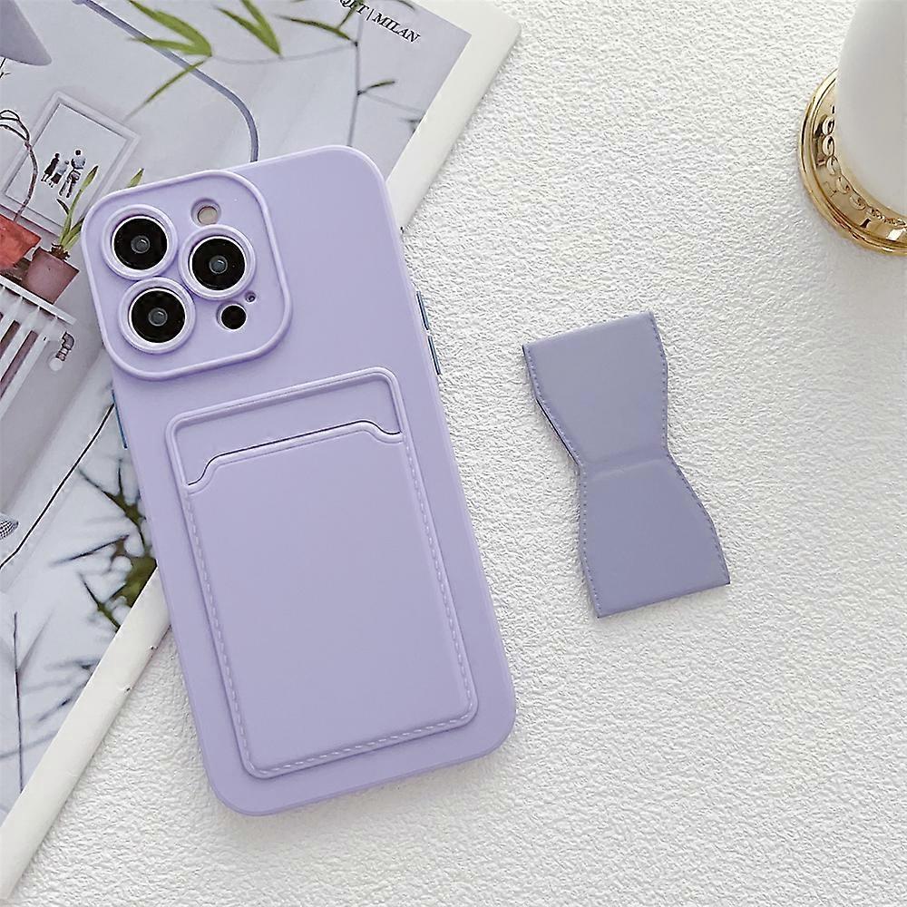 Wallet Soft Silicone TPU Card Pocket Holder Case For iPhone 15 14 13 12 11 Pro XS Max Mini XR X XS 8 7 Plus Bracket Bumper Cover