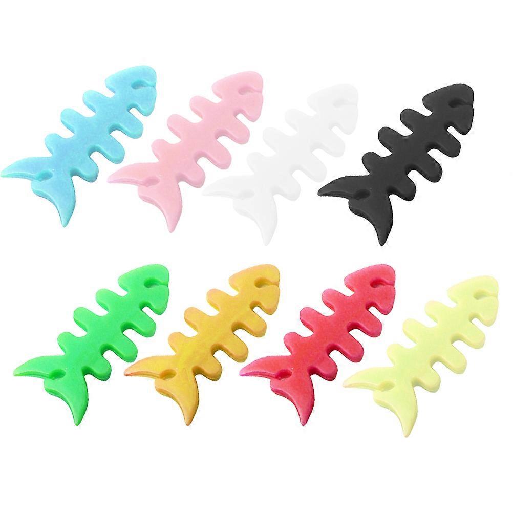 Earphone Fixer Holder Silicone Fish Bone Cable Winder for Data Line 600Pcs