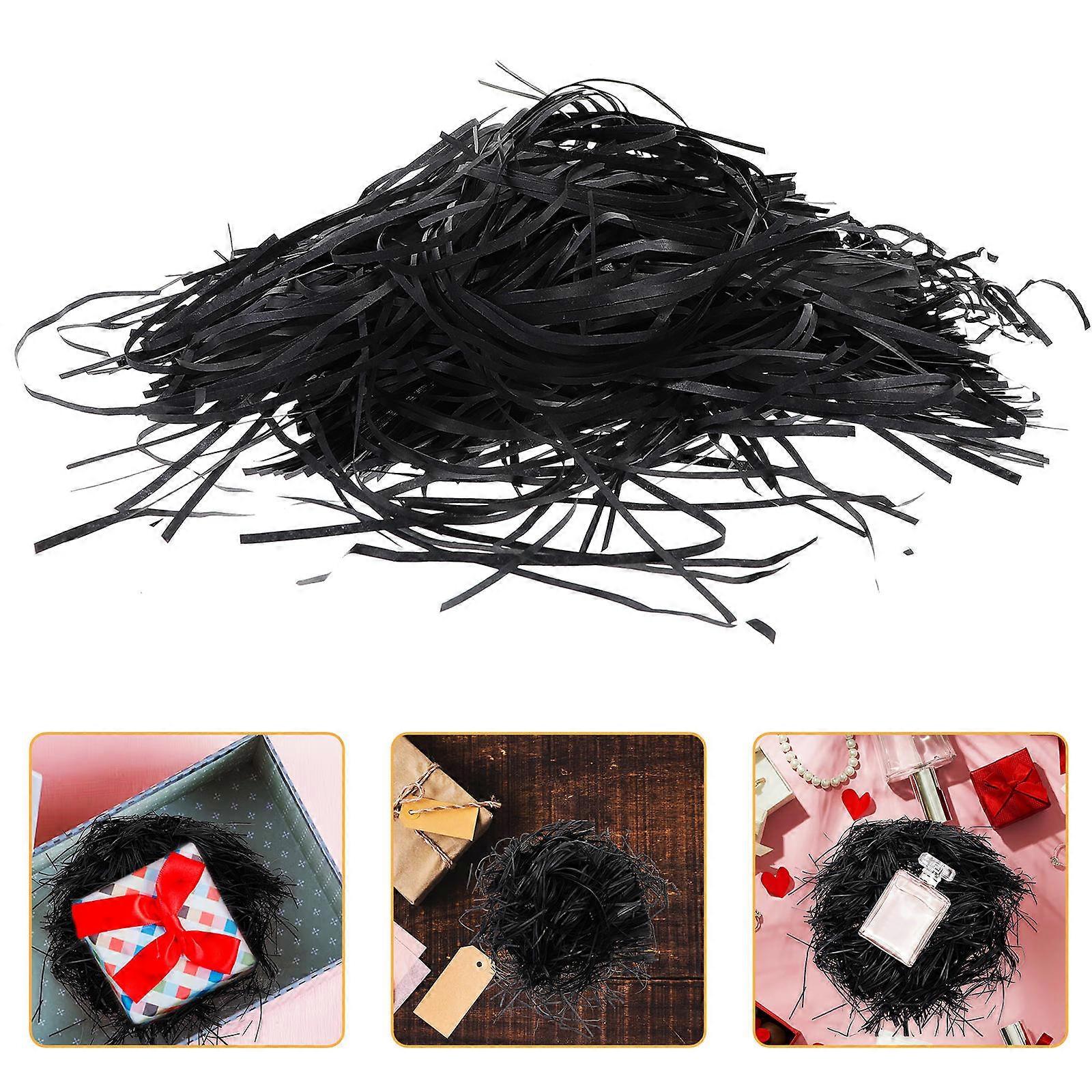 Black Crinkle Cut Paper Shred for Gift Basket Filling