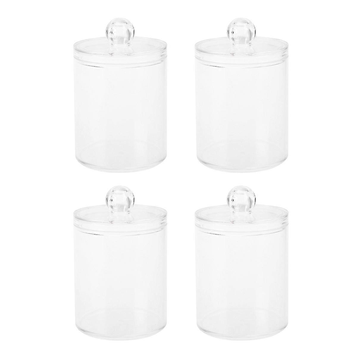 Box with Lid Round Storage Box for Home and Travel Transparent Storage Container with Cover 3Pcs