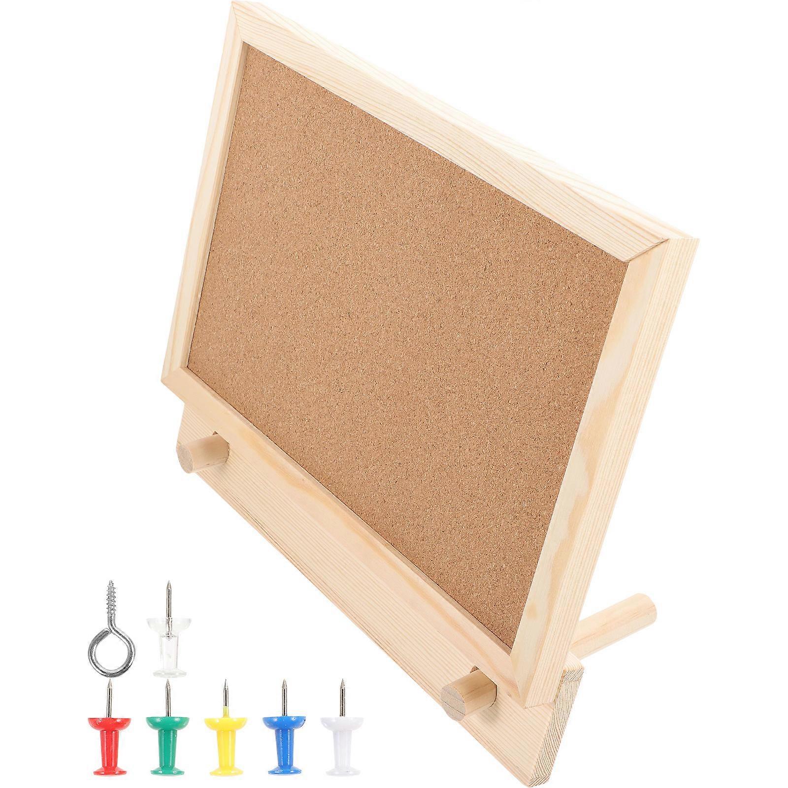 Desktop Picture Board Frame For School And Office Rectangular With Light Brown Color Reminder Board 1 Set
