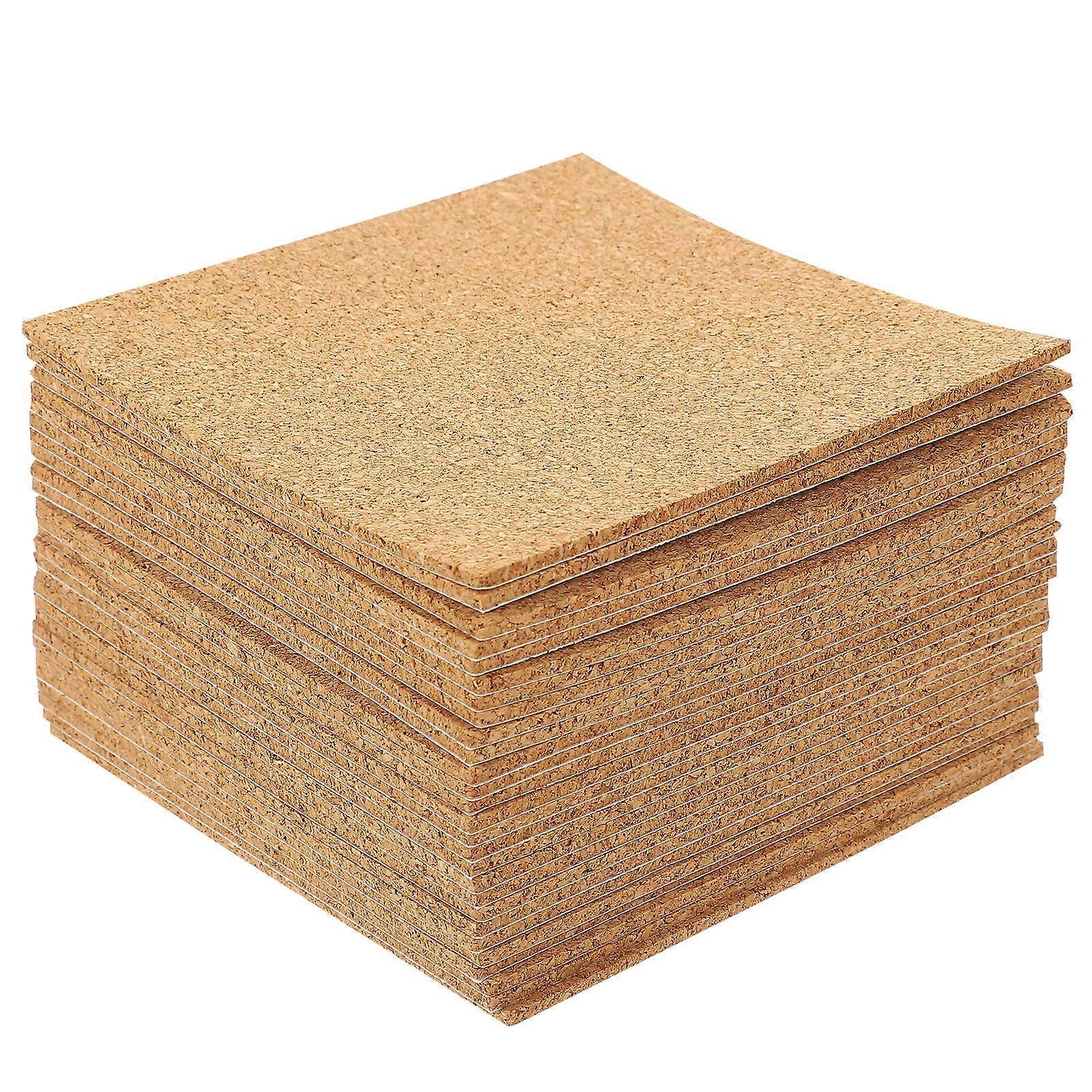 240 Pcs Cork Backing Coasters DIY Crafts Anti-Slip Surface Protection Sheets For Workplace Light Brown