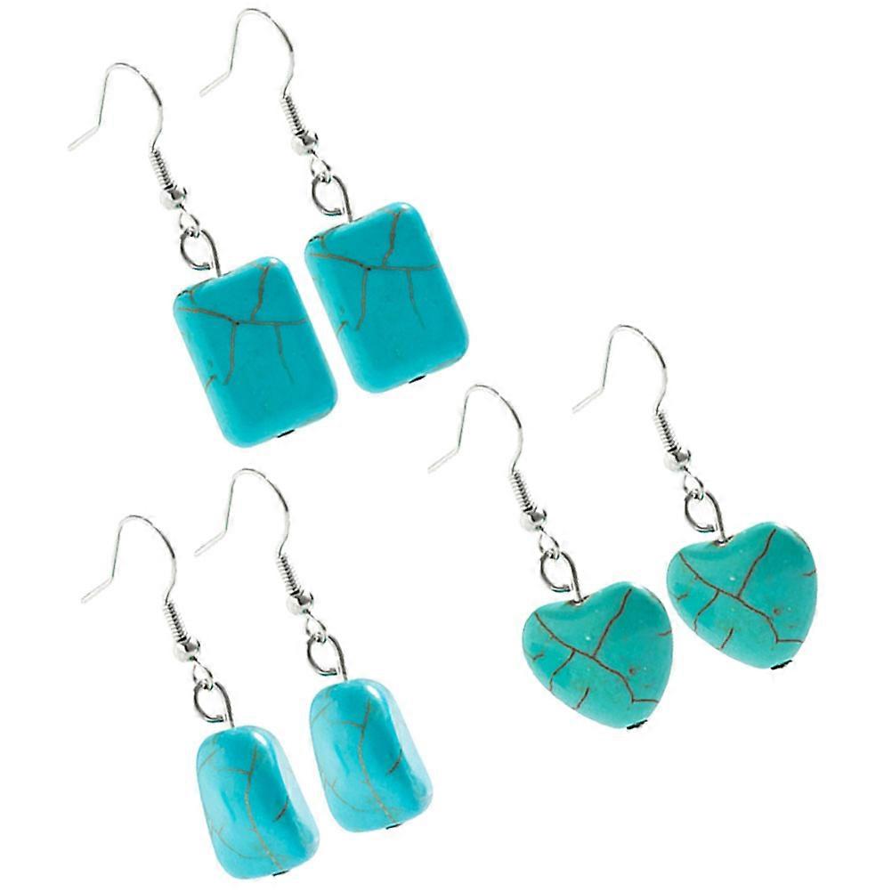 3 Pairs Bohemian Style Dangling Earrings For Women Daisy Shape Perfect For Daily Wearing And Parties