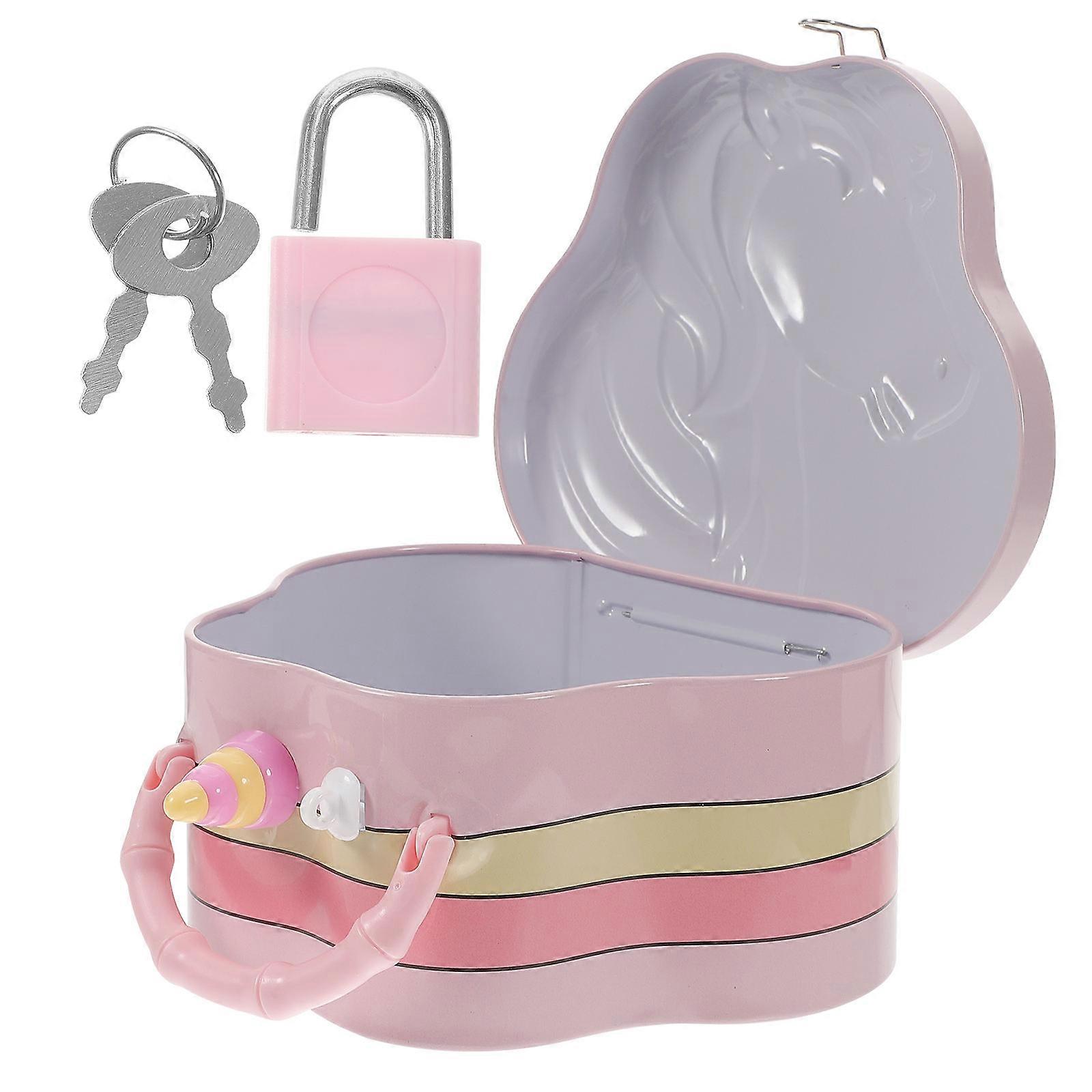 3Pcs Cartoon Shape Unicorn Piggy Bank Coin Holder Suitable For Children's Room Storage Design