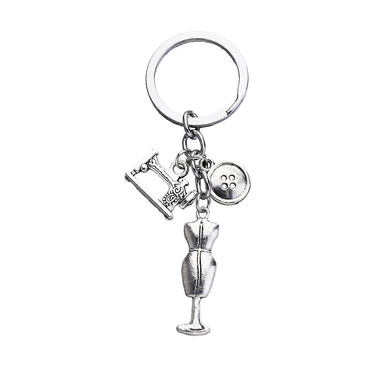 Creative Key Rings Costume Designer Keychains for Hanging Keys Silver 3Pcs