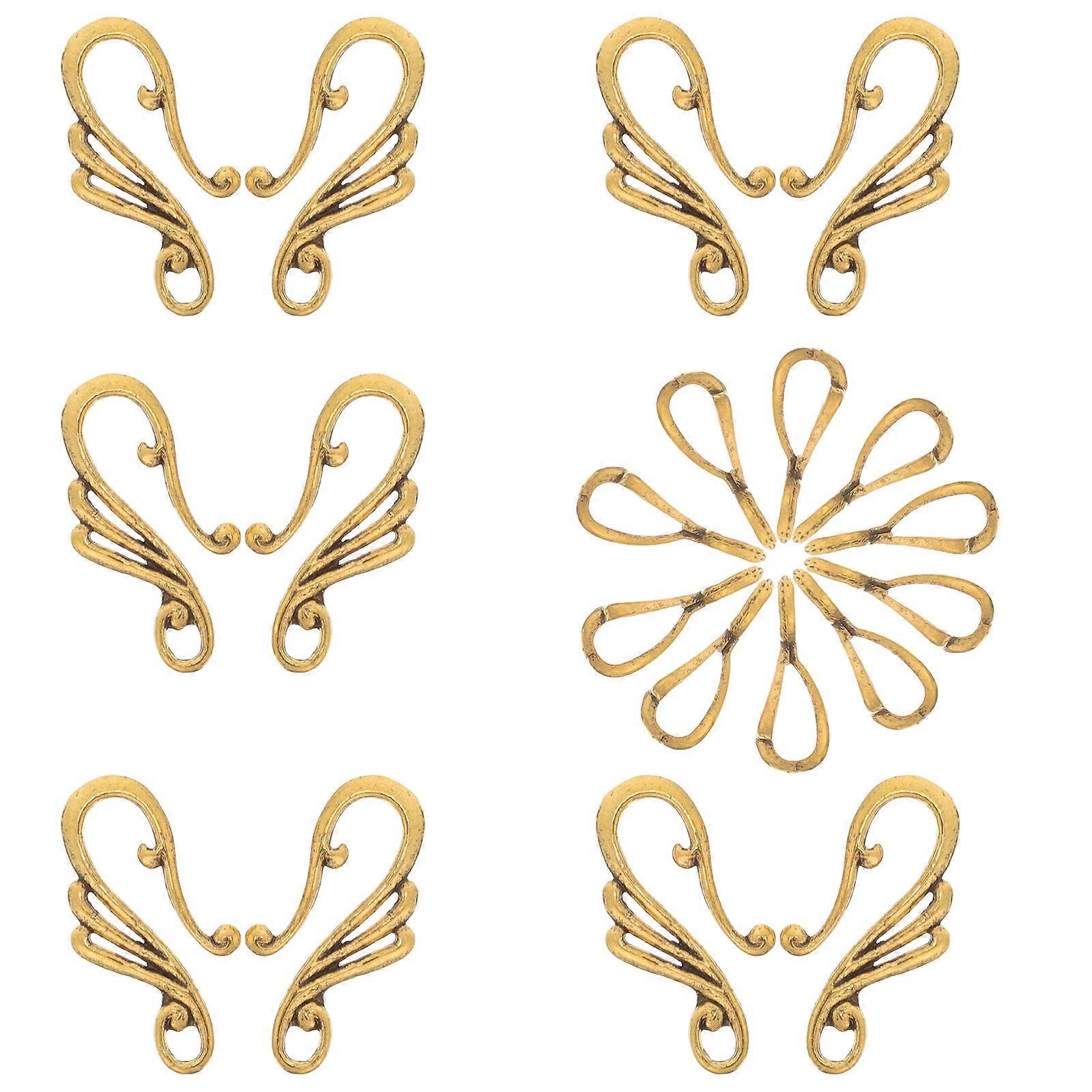 Metal Toggle Clasps for Earring Decoration 10Sets Golden Ear Accessory