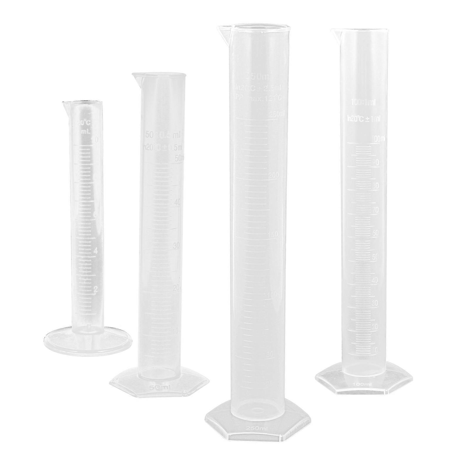 Graduated Cylinder 8 Pcs Tapered Plastic Tube Designed For Aromatherapy 18x6x5cm For Accurate Measurement