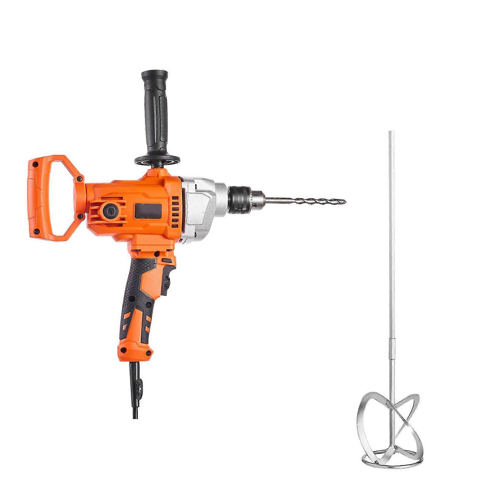 Drill Mixer, 15.89mm Corded Electric Drill Mixer Set, 0-850RPM 3.2A Mixing Drills, Mixing Drills Machine with D-Handle