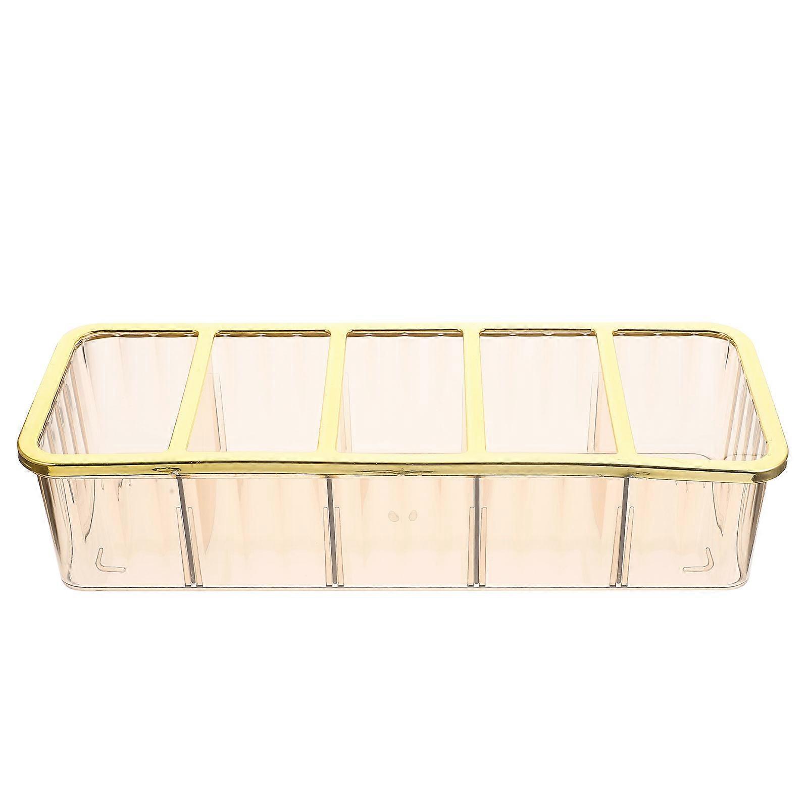 Desktop Organizer Remote Control Holder for Storage 2Pcs Khaki Box