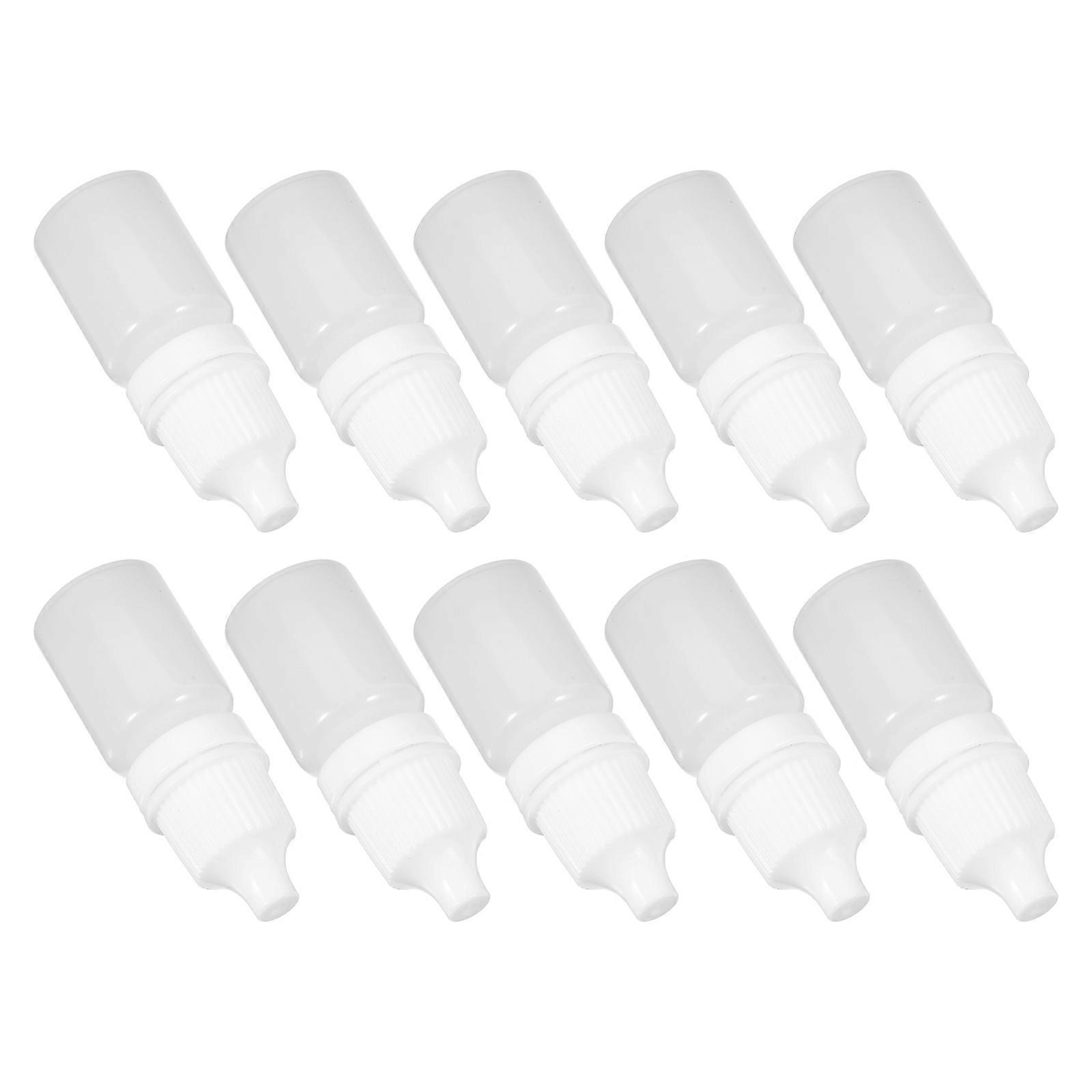 Eye Liquid Dropper Bottle White for Eye Drops 60Pcs 5ml Plastic