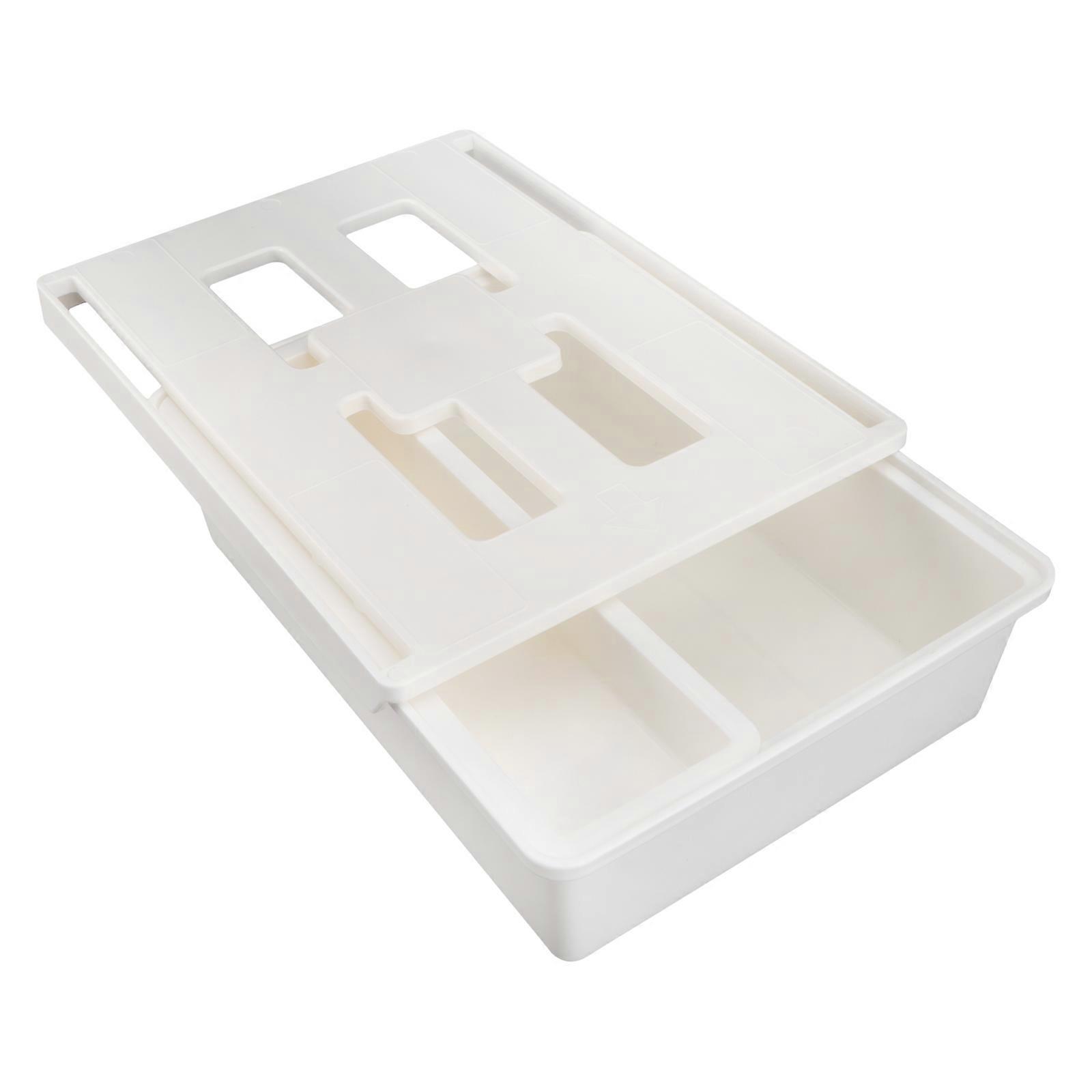 Office Table Bottom Organizer Hidden Storage Box for Desk Use 3Pcs