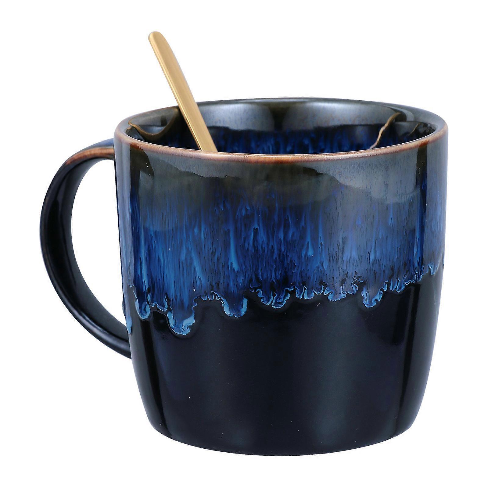 Ceramic Mug Cup Set 4 Pcs Retro Coffee Drinking Cup Easy To Clean Suitable For Home Dining