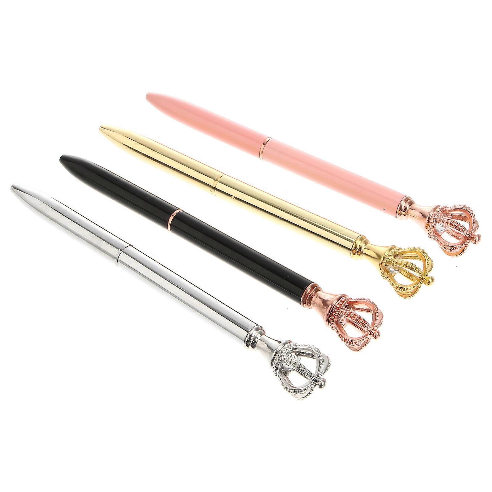 Creative Ballpoint Pen for Writing 8Pcs Crown Shape Ink Pens Assorted Color