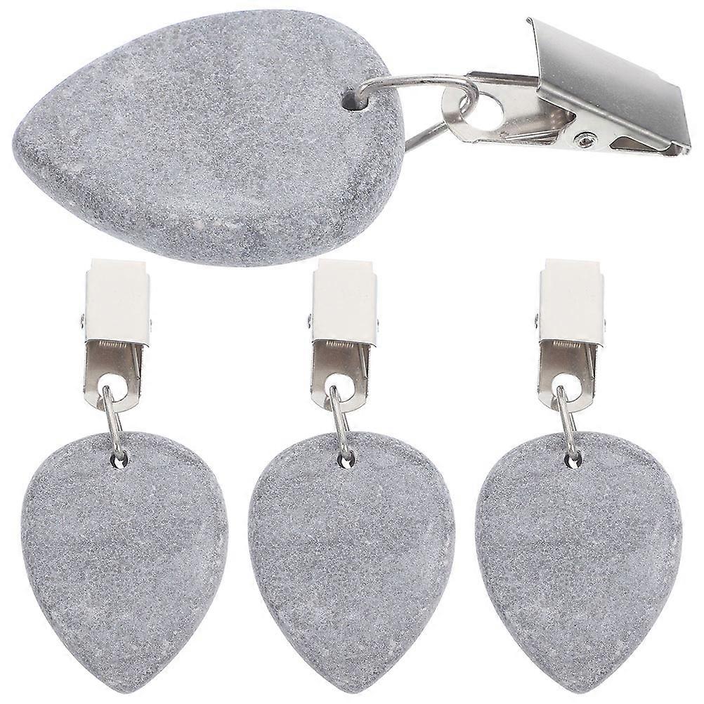 Decorative Marble Tablecloth Weights Clips for Fixing 24Pcs Grey