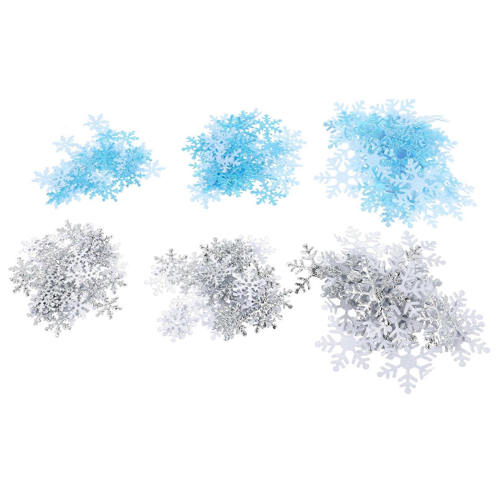 Snowflake Decor Mini Snowflakes Confetti for Party 6bags Polyester Confetti