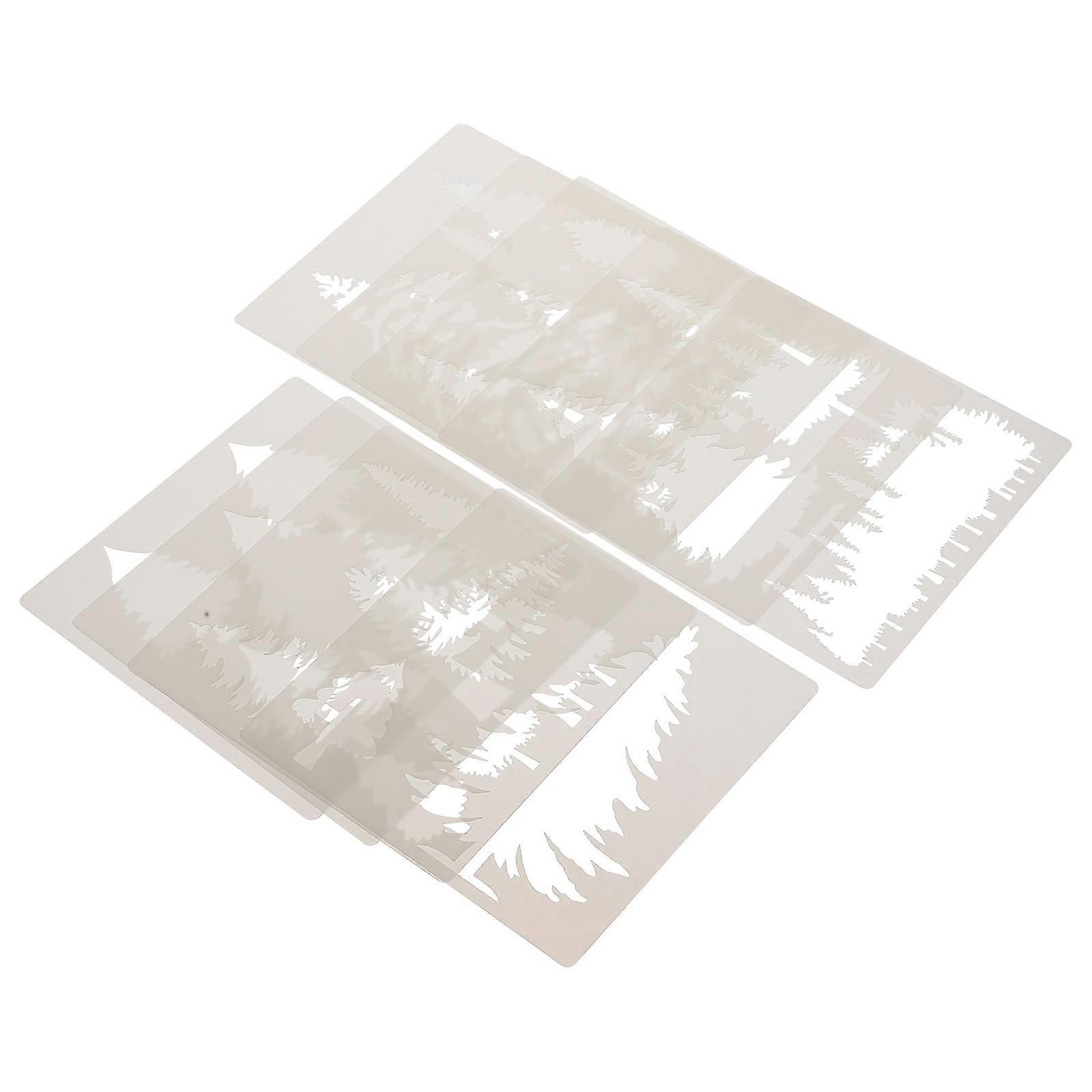 Plastic Christmas Tree Drawing Stencils Templates for Decoration 36Pcs